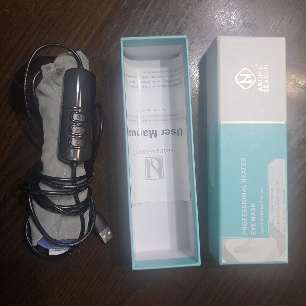 Black Heated Eye Mask